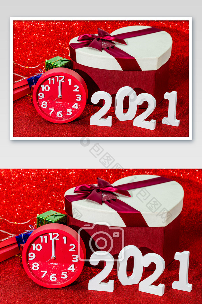 2021年礼盒钟表摄影图图片图片