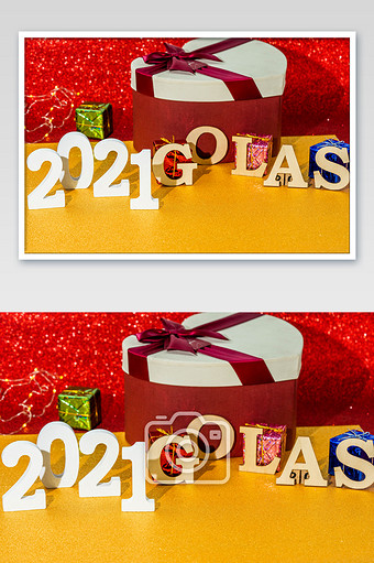 2021年心形礼盒摄影图