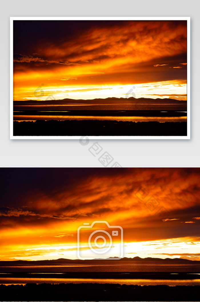 日落壮观的火烧云图片图片