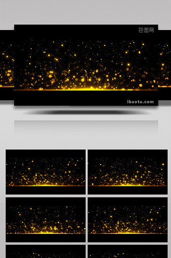 4K宽屏金色粒子背景视频图片