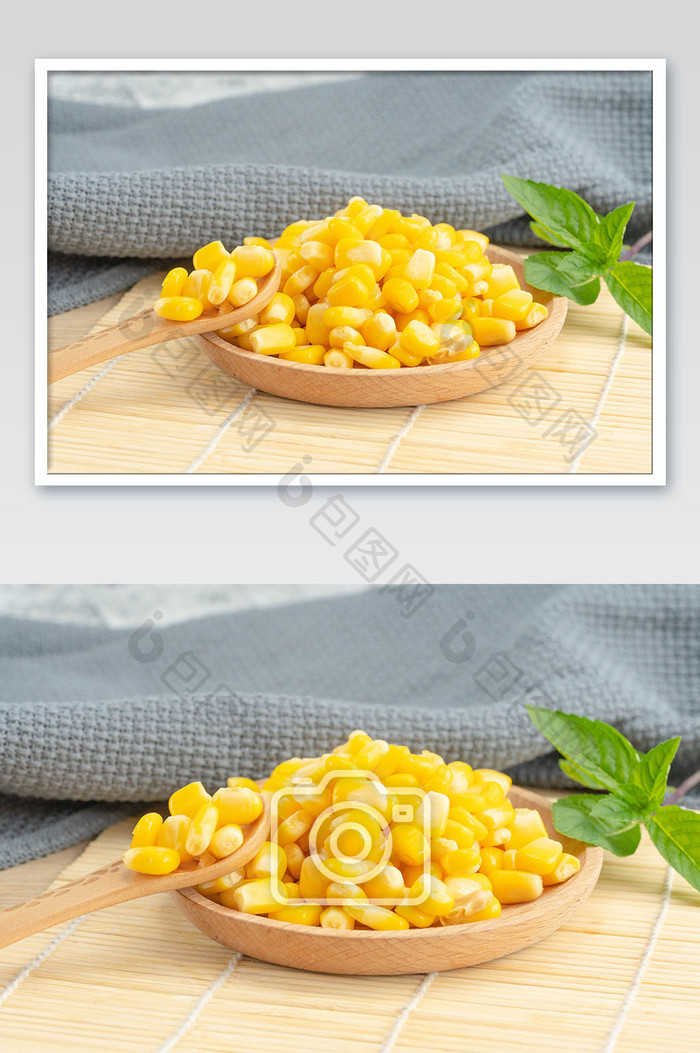 盘装甜玉米摄影图
