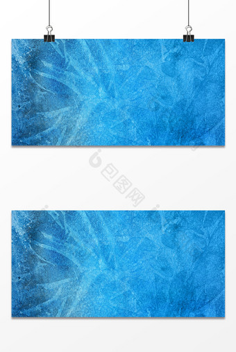 冬季冰晶霜降蓝色冰霜背景图片