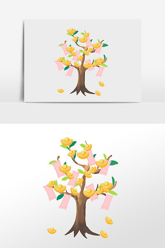 恭喜发财摇钱树树木