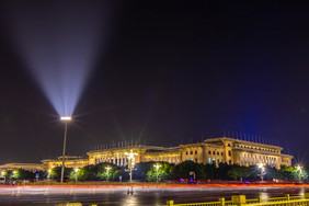 北京大气人民大会堂夜景摄影图片