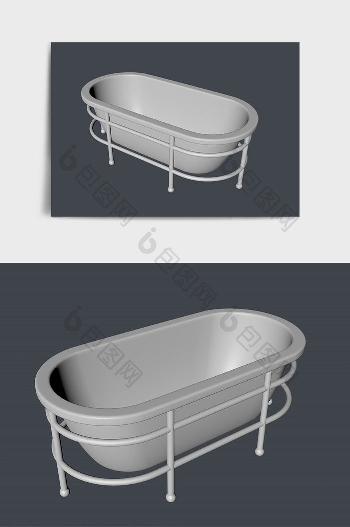 厨房用品浴缸C4D模型