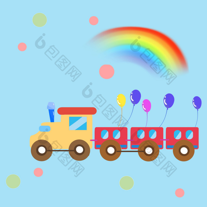 玩具小火车小动画动图GIF