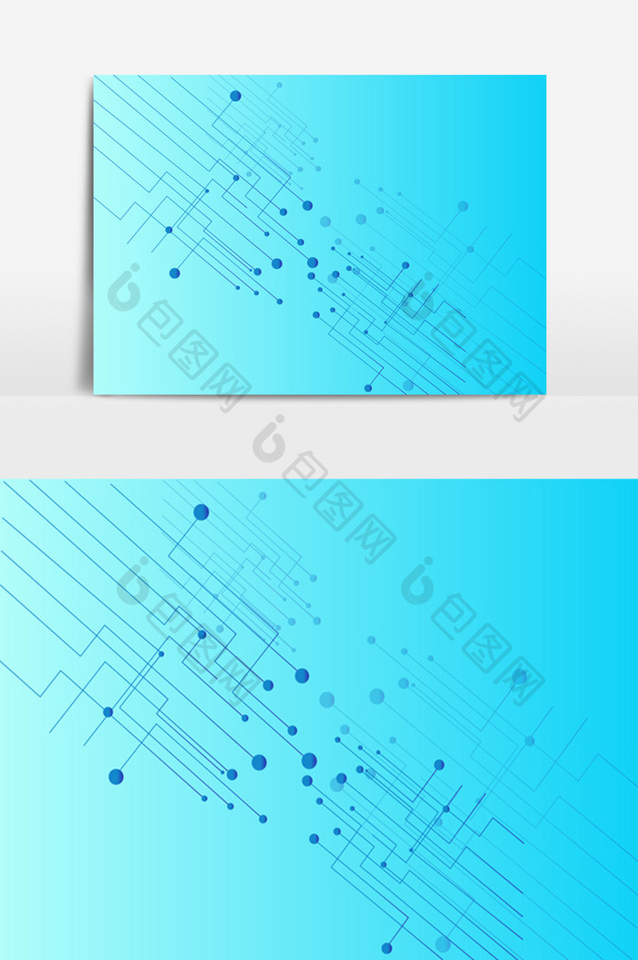 蓝色商务科技点线