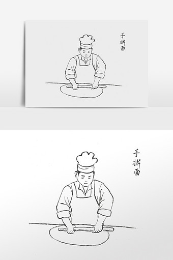 手擀面图片素材