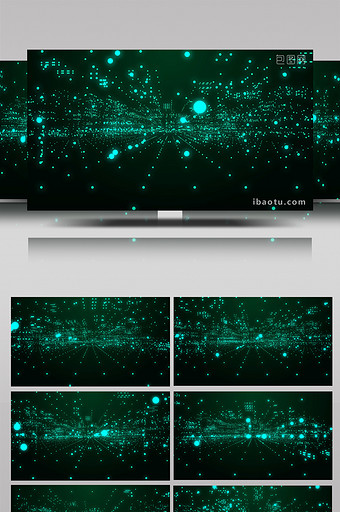 无缝循环数字光点科技背景特效视频素材图片