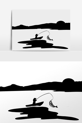 素材类型为无,浏览本次作品的用户还可能对卡通,渔夫,捕鱼,钓鱼,剪影