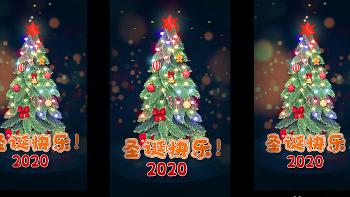 圣诞快乐节日宣传短视频动画AE模板