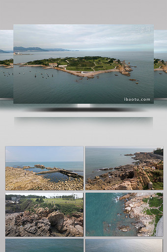 震撼4K航拍青岛海边小麦岛公园无人机旅游图片
