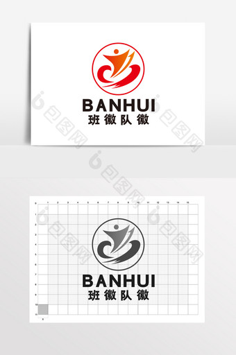 班徽队徽校徽教育学校LOGO标志VI图片