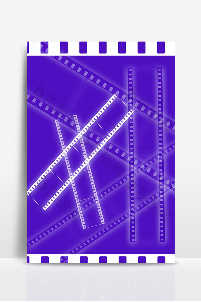 紫色纹理质感胶片电影背景