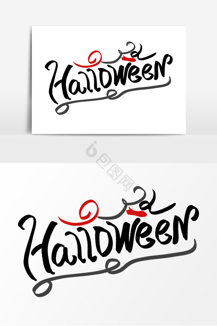 Halloween万圣节英文字体图片