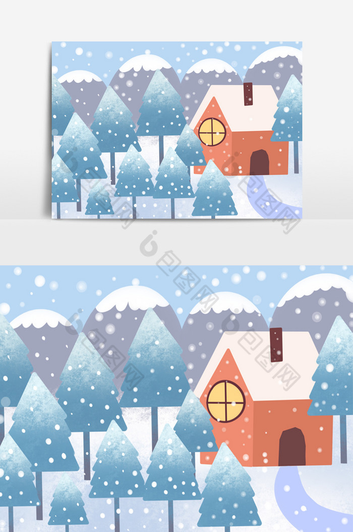 冬天冬季房屋雪景图片图片