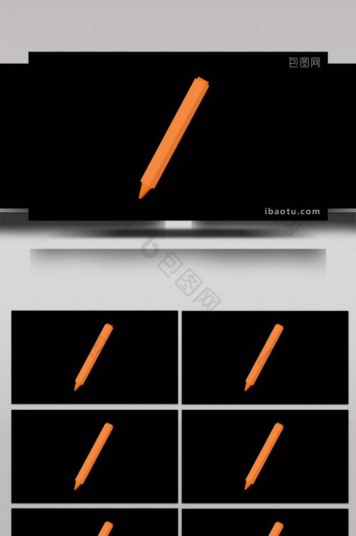 扁平画风教育文具小动效蜡笔MG动画