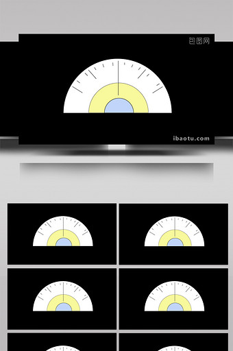 扁平画风教育文具小动效量角器MG动画图片