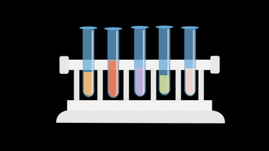 扁平风插画类医疗器材类试管架MG动画