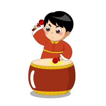 活动典礼打鼓助兴动图gif