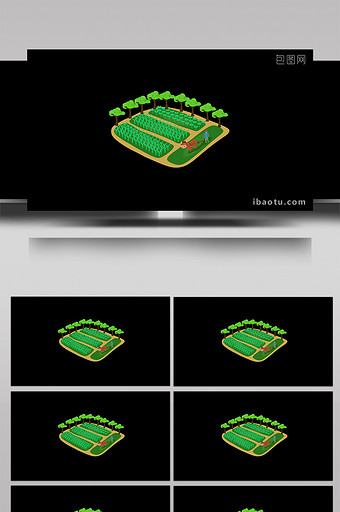 包图扁平画风自然节气小动效立春春耕播种图片