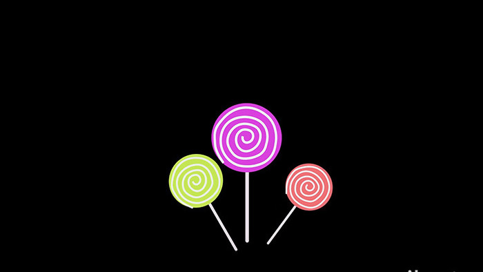 扁平画风零食坚果类彩色棒棒糖动图MG动画