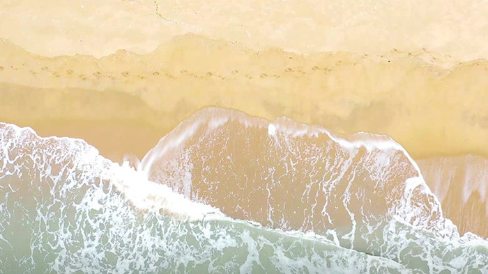 4k实拍海边沙滩风光视频素材