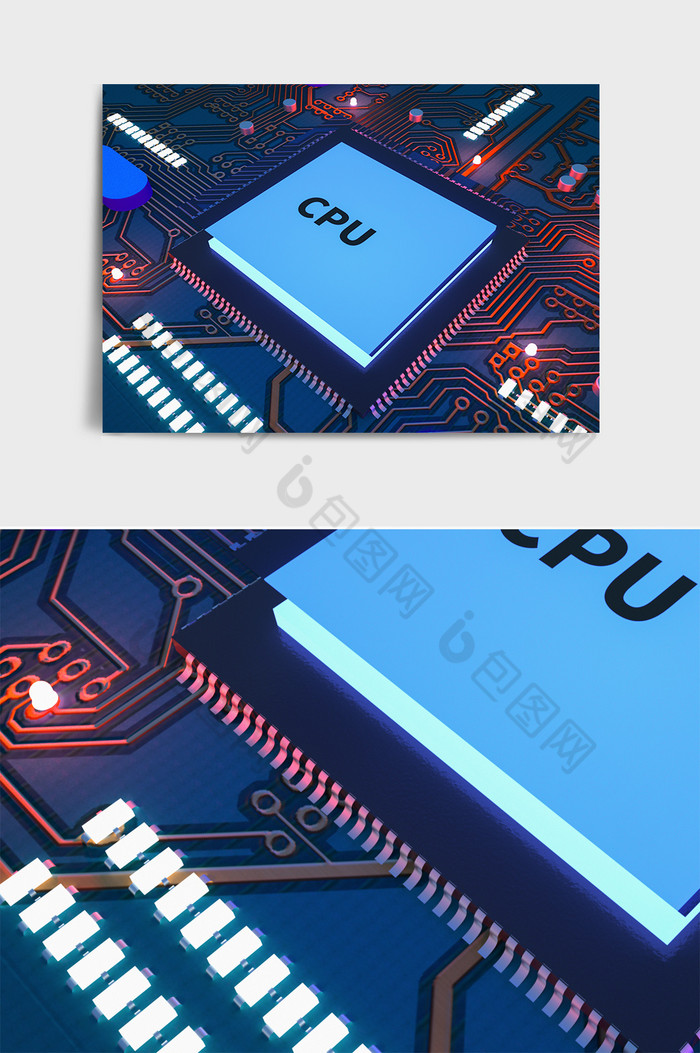 智能ai科技核心芯片CPU图片图片