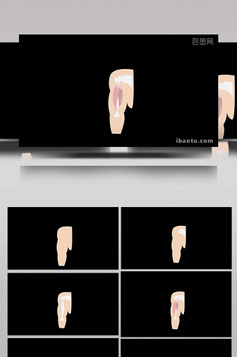 扁平画风健身身体部位类肱三头肌MG动画图片