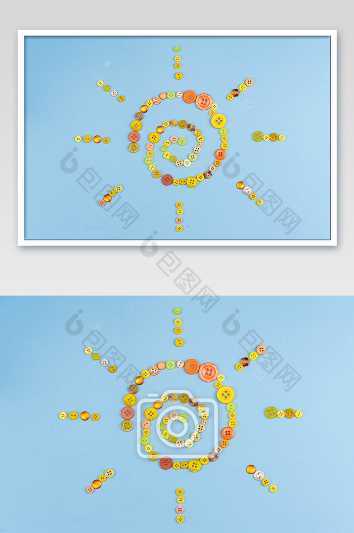 螺旋纹理太阳纽扣图片图片
