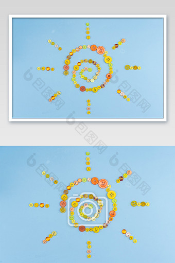 螺旋纹理太阳纽扣图片