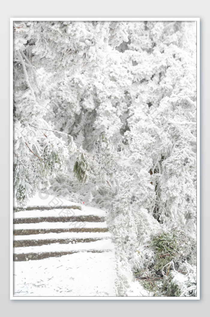 冬季下雪的衡山雪景