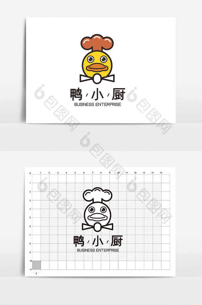 鸭子餐饮企业logoVI图片图片