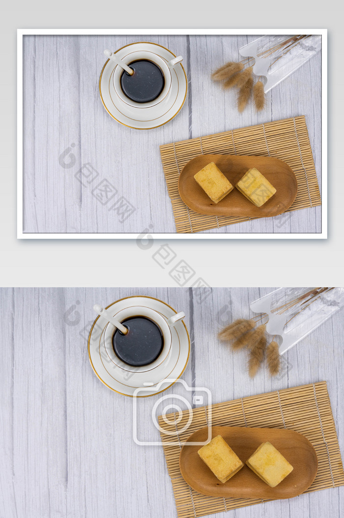 凤梨酥和咖啡饮品图片图片