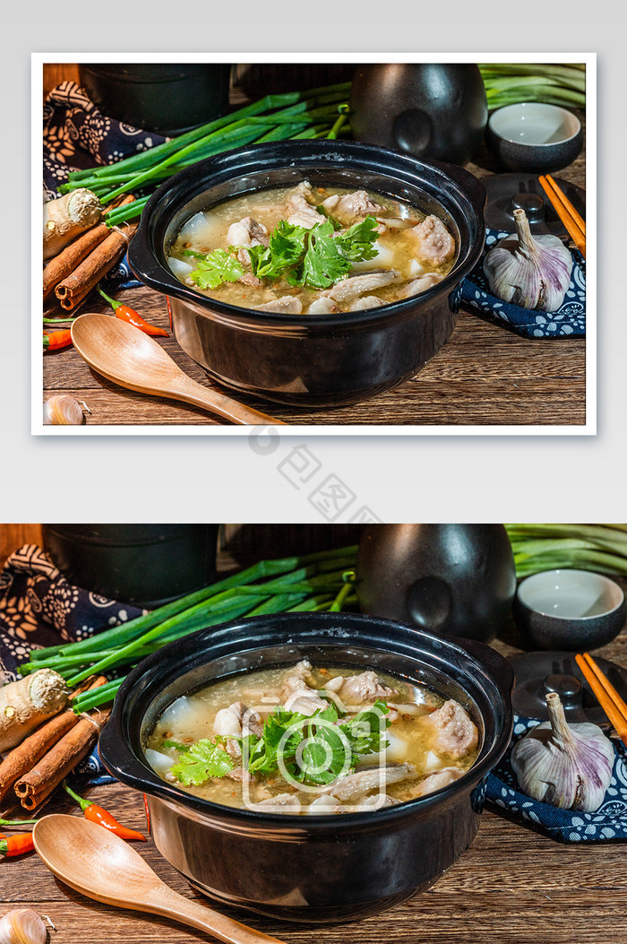 霜降砂锅炖羊肉摄影图图片图片