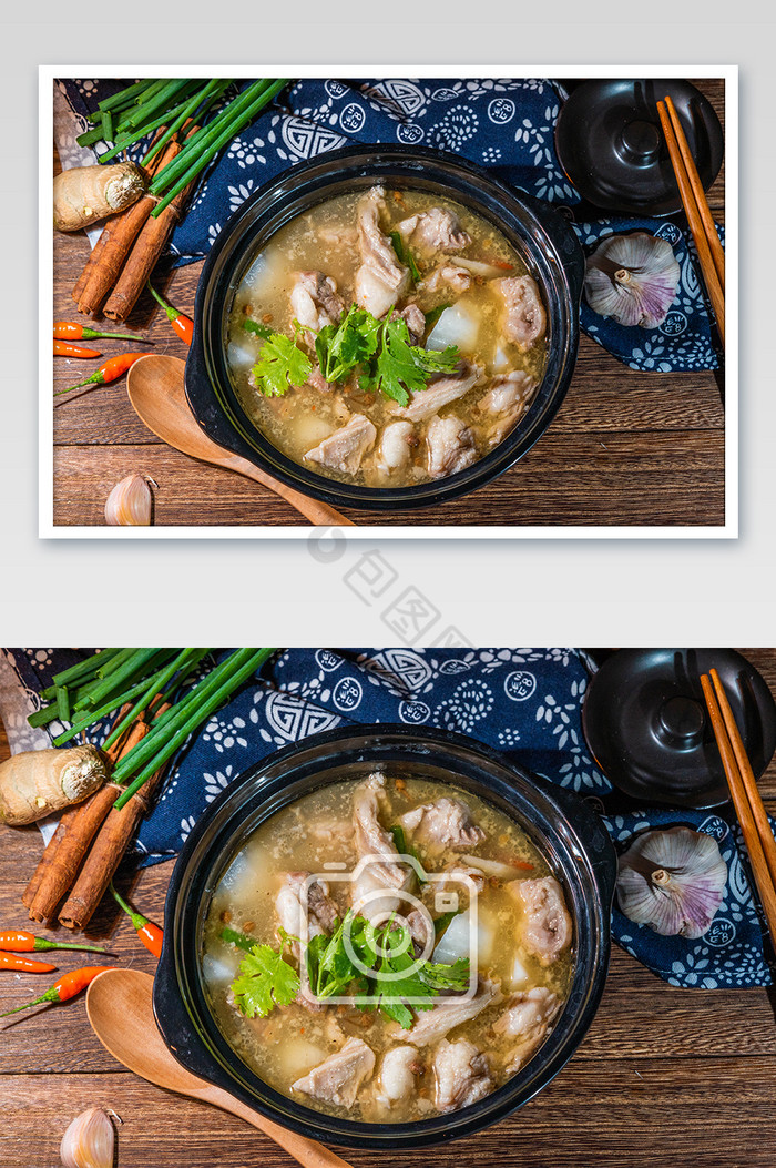 砂锅炖羊肉摄影图图片图片