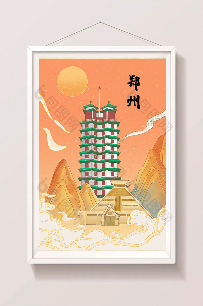 建筑风景插画图片图片