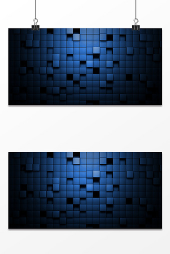 简约时尚蓝色方块拼接纹理背景