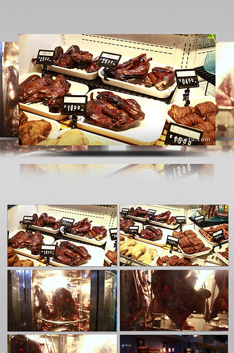 实拍烤箱中的烤鸭超市熟食区北京烤鸭图片