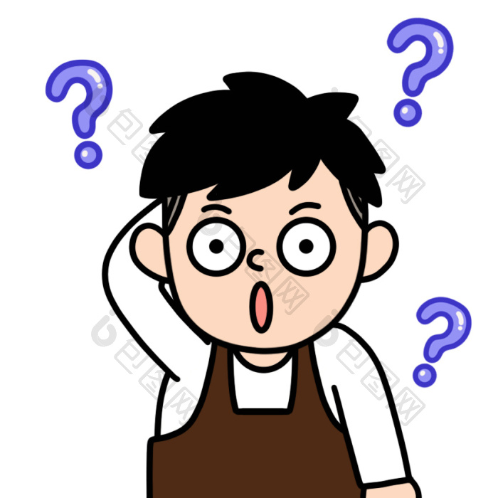 发型师-问号表情包gif动图下载-包图网