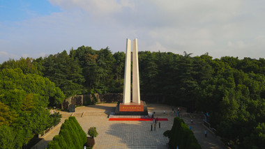 杭州市历史革命烈士纪念碑航拍4k视频