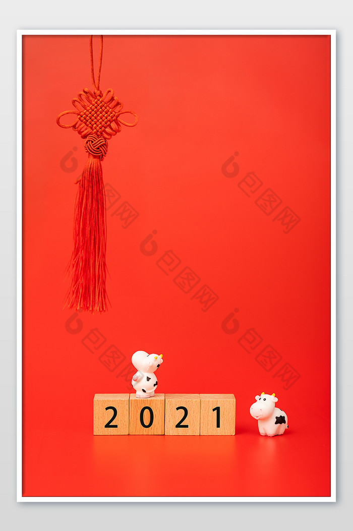 2021年新年牛年红色图片图片