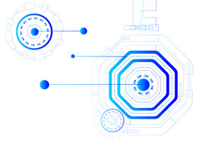 蓝色科技商务运作齿轮
