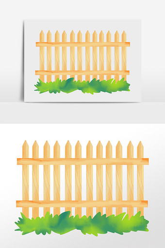 围栏简笔画 彩色图片