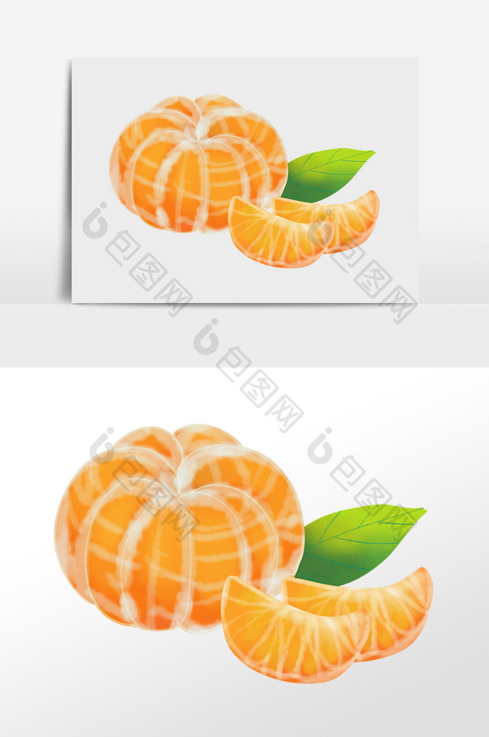 成熟果实剥皮橘子
