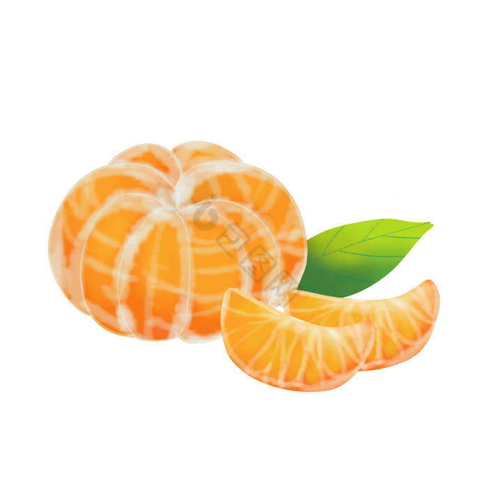 成熟果实剥皮橘子图片