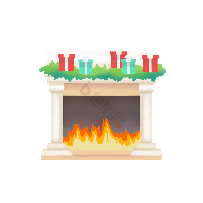 圣诞节壁炉篝火炉子图片