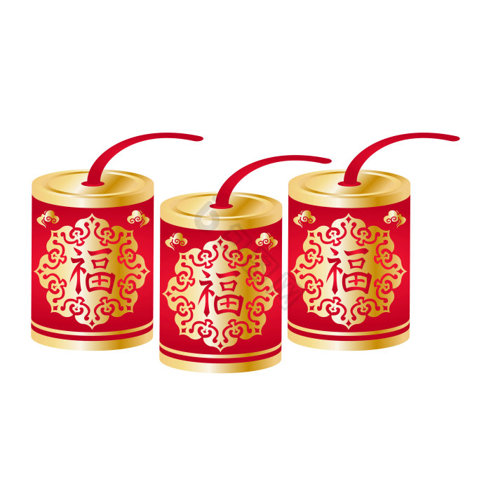 鞭炮炮仗新年爆竹png下载-包图网