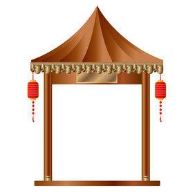 中式建筑凉亭边框