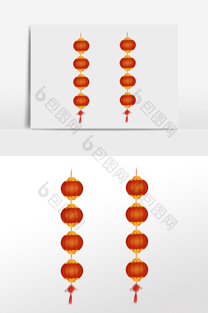 喜庆春节过年悬挂灯笼